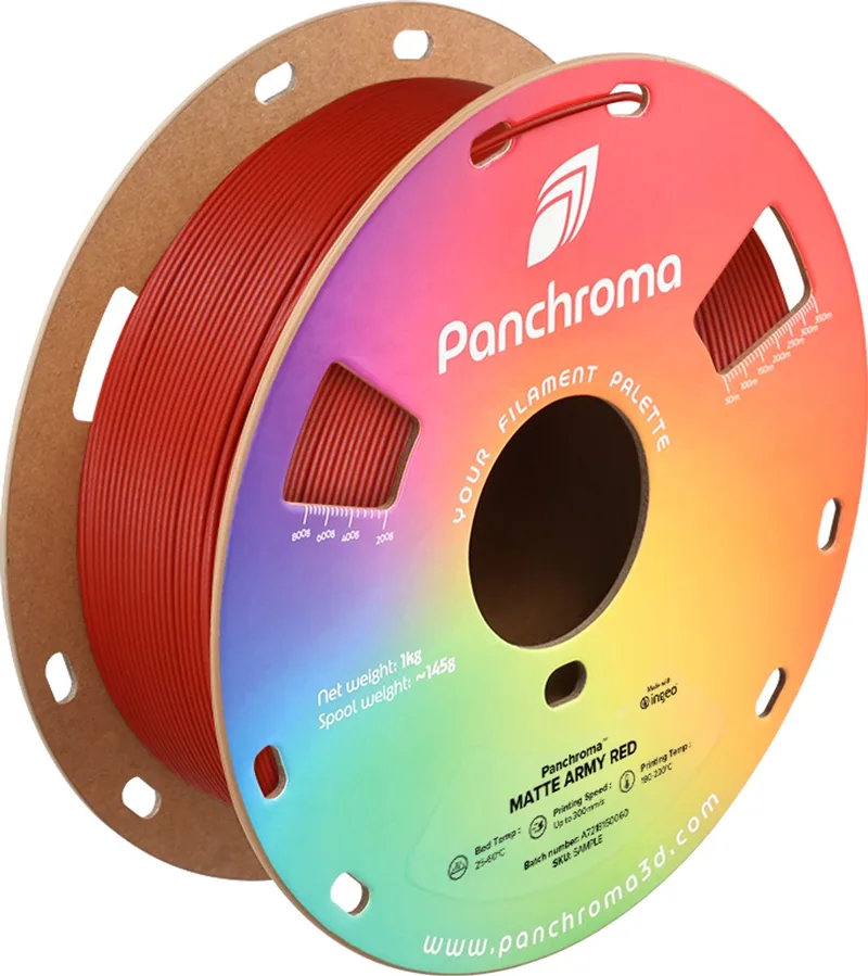 PLA MATTE 1,75mm 1kg POLYMAKER PANCHROMA PolyTerra 3D FILAMENT van Polymaker in Army Red – productfoto 1 van 2