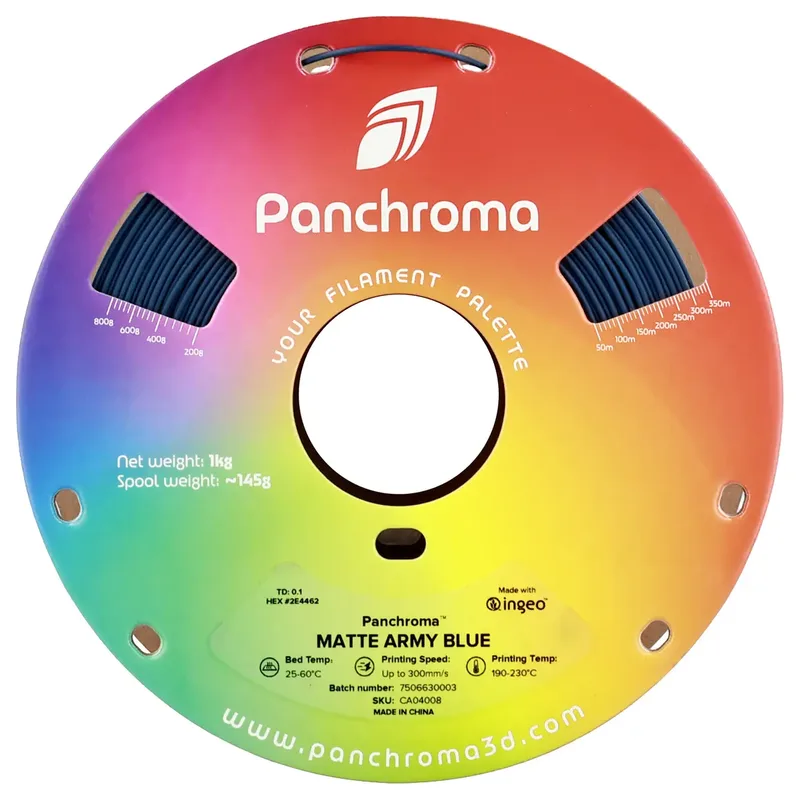 PLA MATTE 1,75mm Army Blue 1kg POLYMAKER PANCHROMA PolyTerra 3D FILAMENT van Polymaker in Leger Blauw – productfoto 2 van 2