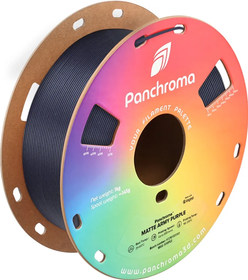 PLA MATTE 1,75mm Army Purple 1kg POLYMAKER PANCHROMA PolyTerra 3D FILAMENT van Polymaker in Paars – productfoto 1 van 2