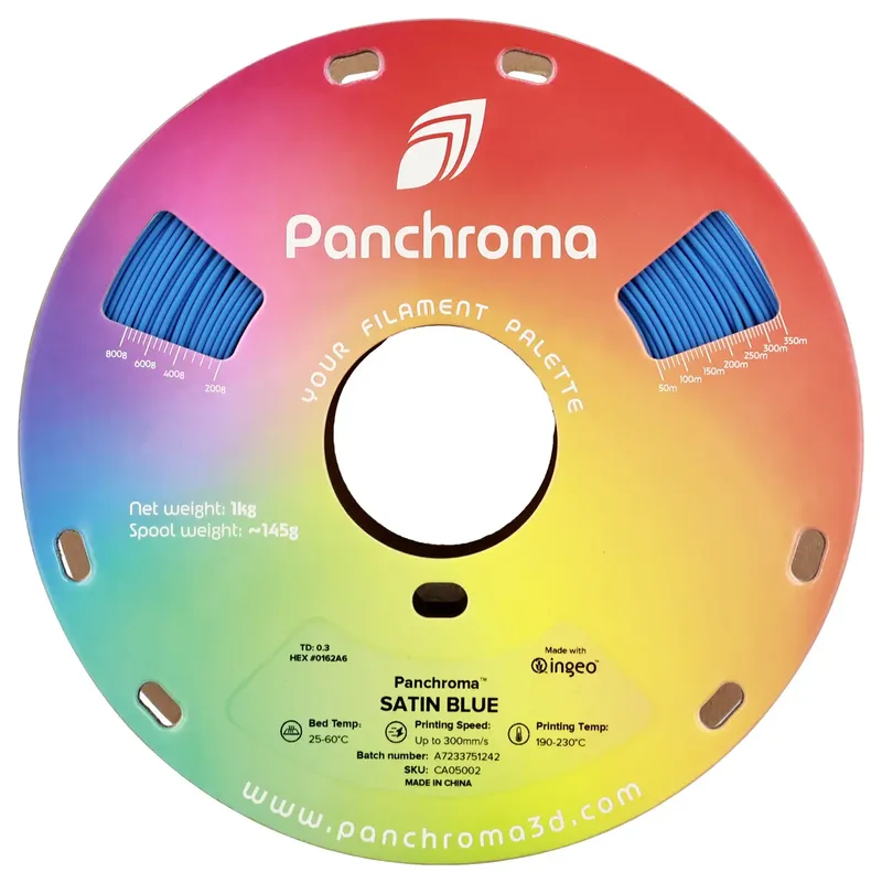 PLA SATIN 1,75mm 1kg POLYMAKER PANCHROMA 3D FILAMENT van Polymaker in Blauw – productfoto 2 van 2
