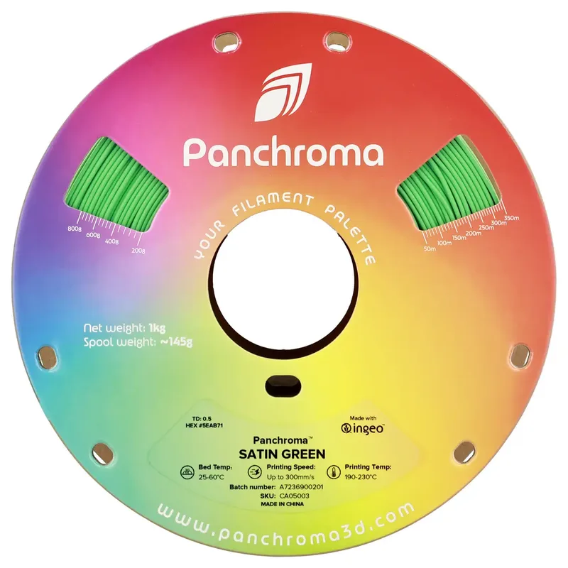 PLA SATIN 1,75mm 1kg POLYMAKER PANCHROMA 3D FILAMENT van Polymaker in Groen – productfoto 2 van 2