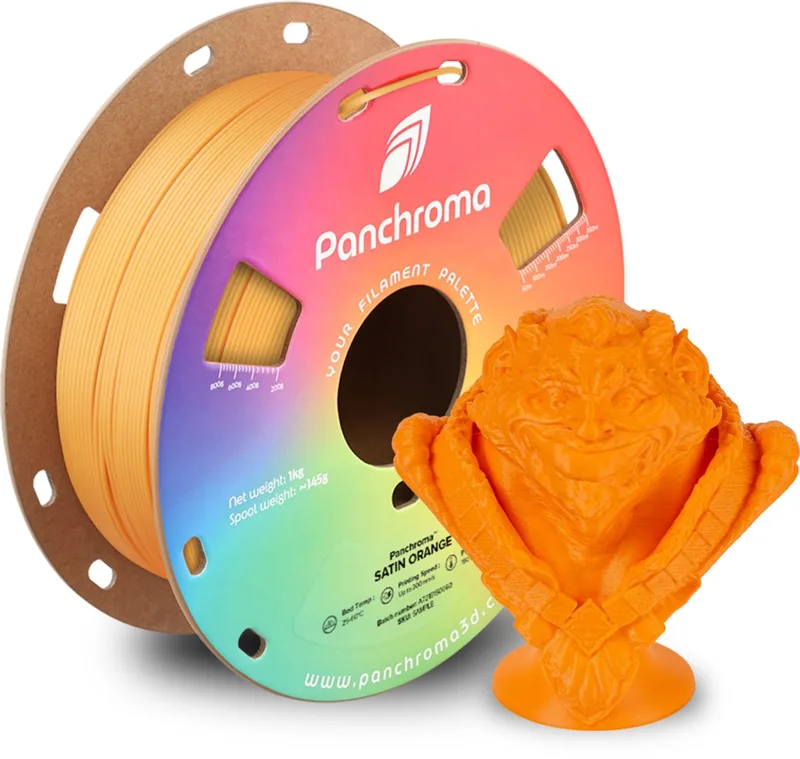 PLA SATIN 1,75mm 1kg POLYMAKER PANCHROMA 3D FILAMENT de Polymaker en Orange – photo produit 1 sur 2