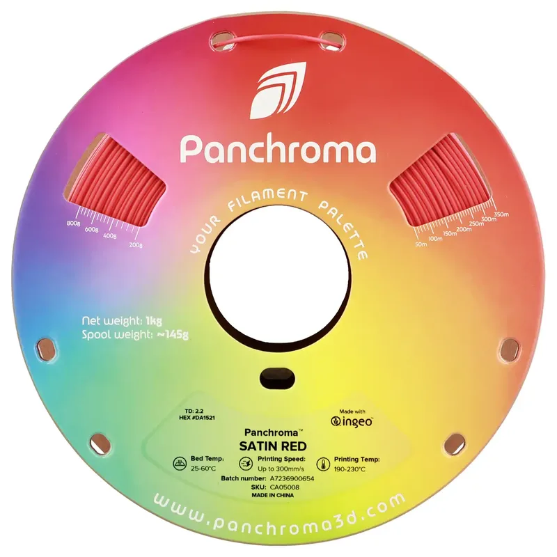 PLA SATIN 1,75mm 1kg POLYMAKER PANCHROMA 3D FILAMENT von Polymaker in Rot – Produktfoto 2 von 2
