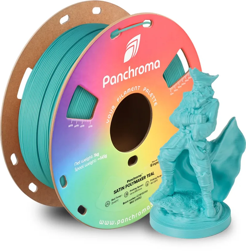 PLA SATIN 1,75mm 1kg POLYMAKER PANCHROMA 3D FILAMENT by Polymaker in Teal – product photo 1 of 2