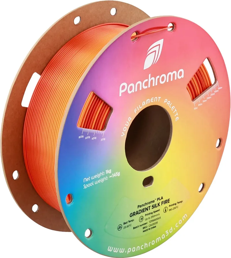 PolyLite Panchroma Silk Gradient PLA 1kg 1,75mm by Polymaker in Fire – product photo