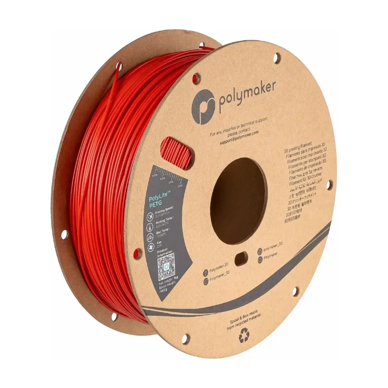 PolyLite PETG Rot 1,75 mm 1000 g by Polymaker – product photo