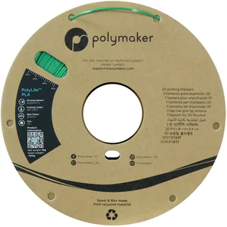 PolyLite PLA Filament Silk Green 1,75mm 1KG van Polymaker in Groen – productfoto 2 van 2