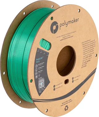 PolyLite PLA Filament Silk Green 1,75mm 1KG van Polymaker in Groen – productfoto 1 van 2