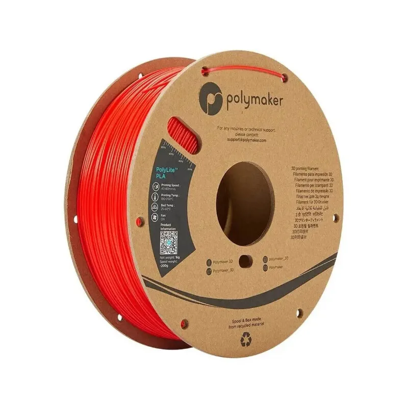 PolyLite PLA Rot 1,75 mm 1000 g by Polymaker – product photo