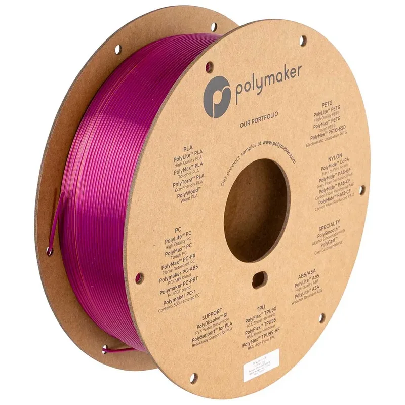 Polylite Silk Pla Dual Color 1.75 Mm 1kg Pla-filament van Polymaker – productfoto 2 van 2