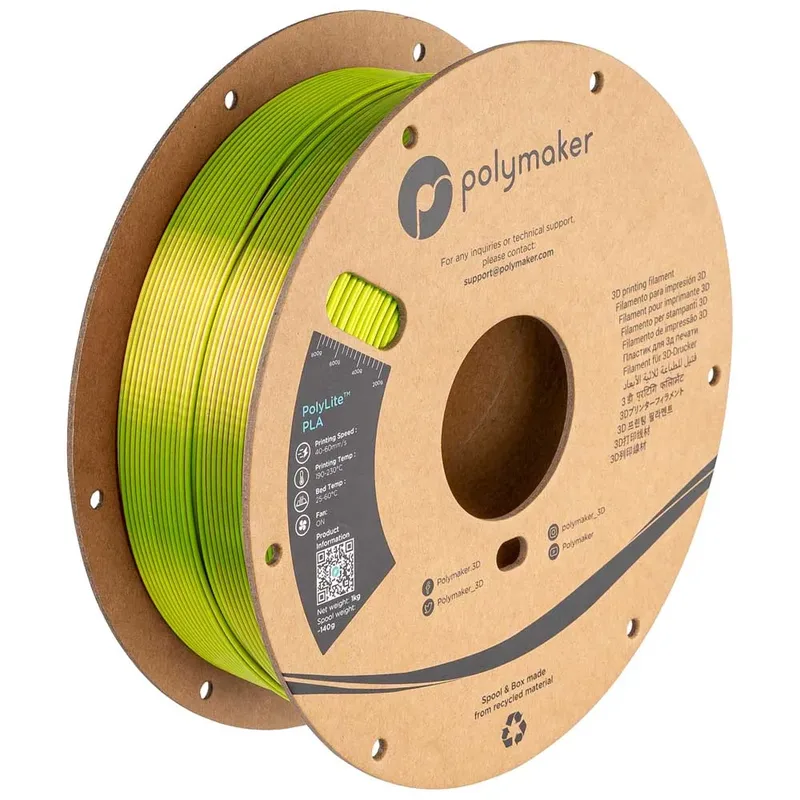 Polylite Silk Pla Dual Color 1.75 Mm 1kg Pla-filament van Polymaker – productfoto 1 van 2
