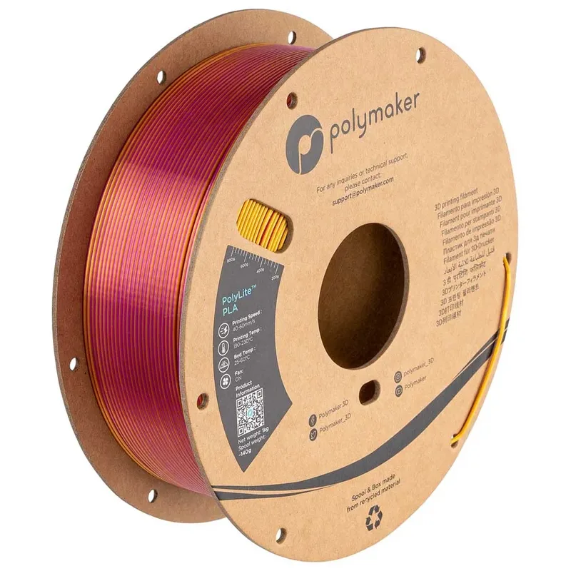 Polylite Silk Pla Dual Color 1.75 Mm 1kg Pla-filament van Polymaker – productfoto 1 van 2
