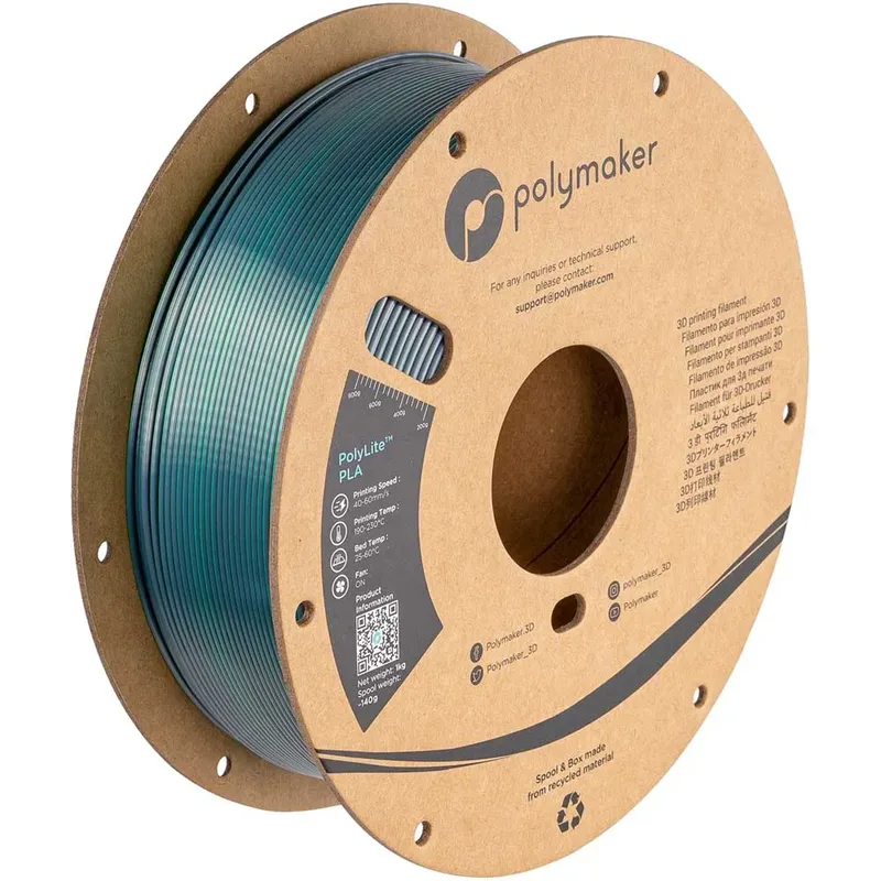 Polylite Silk Pla Dual Color 1.75 Mm 1kg Pla-filament van Polymaker – productfoto 1 van 2