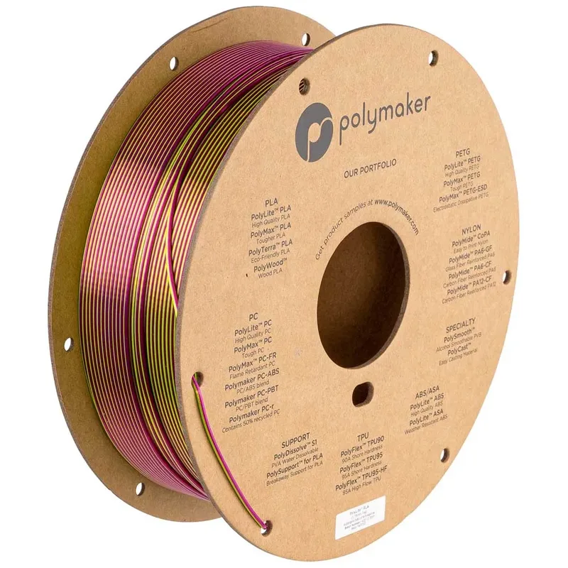 Polylite Silk Pla Dual Color 1.75 Mm 1kg Pla-filament van Polymaker – productfoto 2 van 2