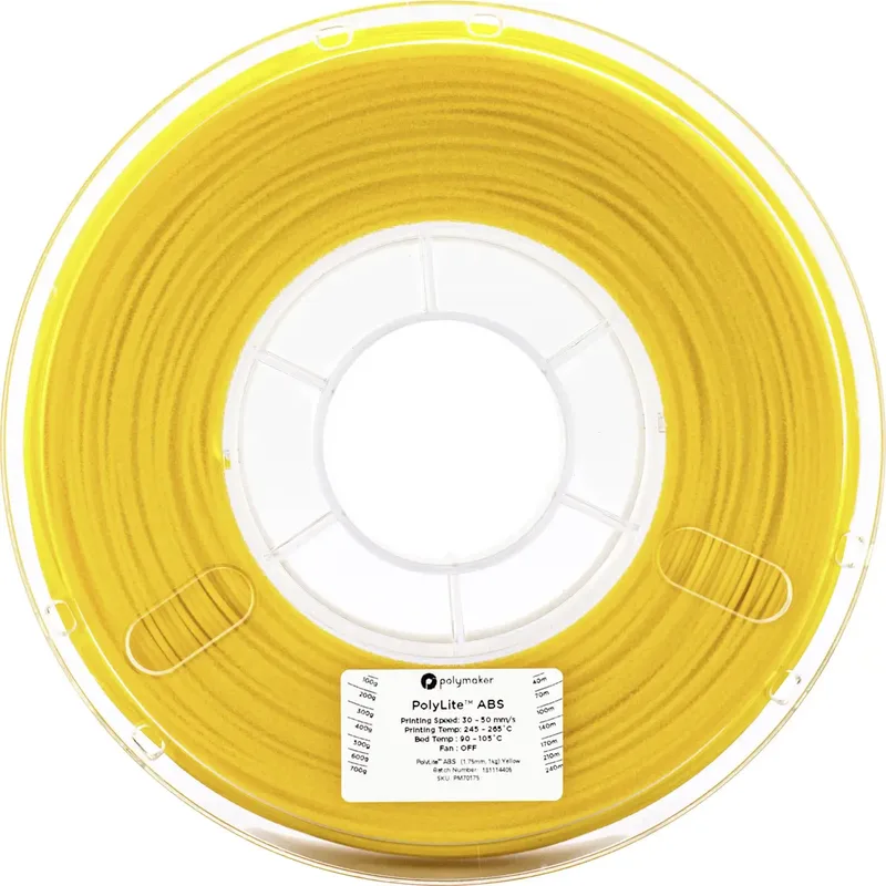 Polymaker 70176 Filament ABS geruchsarm 2.85 mm 1 kg Gelb PolyLite 1 St. von Polymaker – Produktfoto