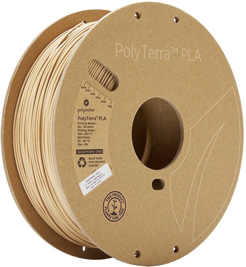 Polymaker 70909 PolyTerra Filament PLA kunststof Gering kunststofgehalte 1.75 mm 1000 g Notenbruin 1 stuk(s) van Polymaker in Bruin – productfoto 1 van 2