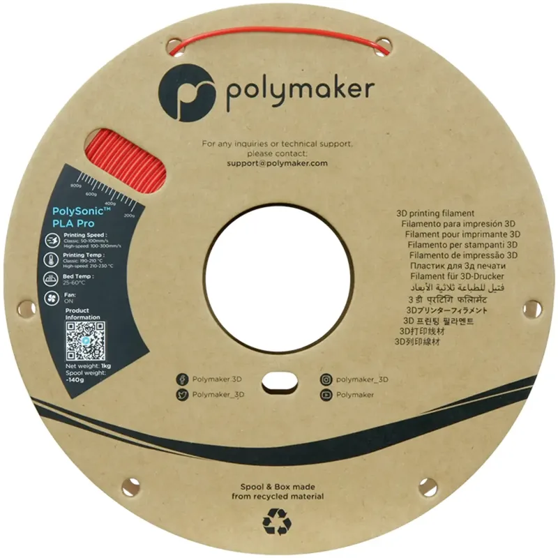 Polysonic High Speed Pla Pro 1.75 Mm 1kg Pla-filament von Polymaker – Produktfoto 2 von 2