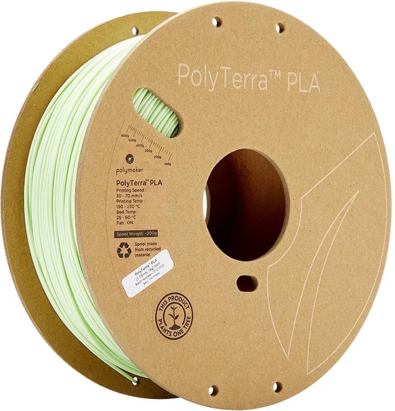 Polyterra PLA filament 1.75 mm - 1 kg - Mint de Polymaker – photo produit