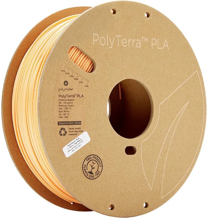 Polyterra PLA filament 1.75 mm - 1 kg - Peach by Polymaker in Peach (roze-oranje) – product photo