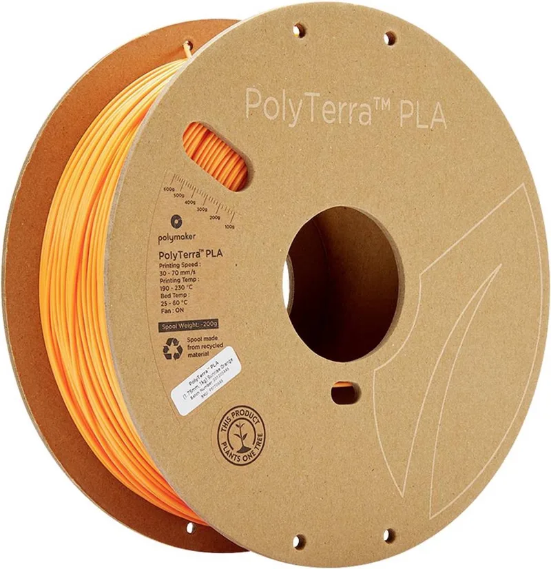 Polyterra PLA filament 1.75 mm - 1 kg - Sunrise Orange by Polymaker in Orange – product photo