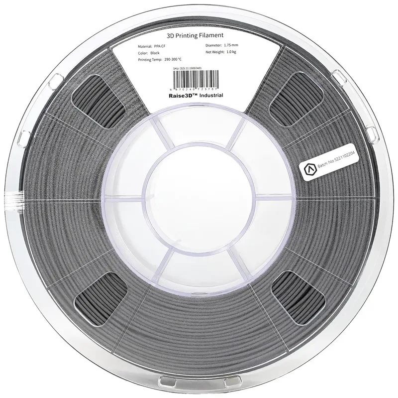 PMRA-1001 Industrial PPA CF Filament PPA hohe Steifigkeit, Hochtemperaturbeständig, chemisch beständig, Kohlefaserverstärkt, Geringe Dichte 1.75 mm von Raise3D – Produktfoto