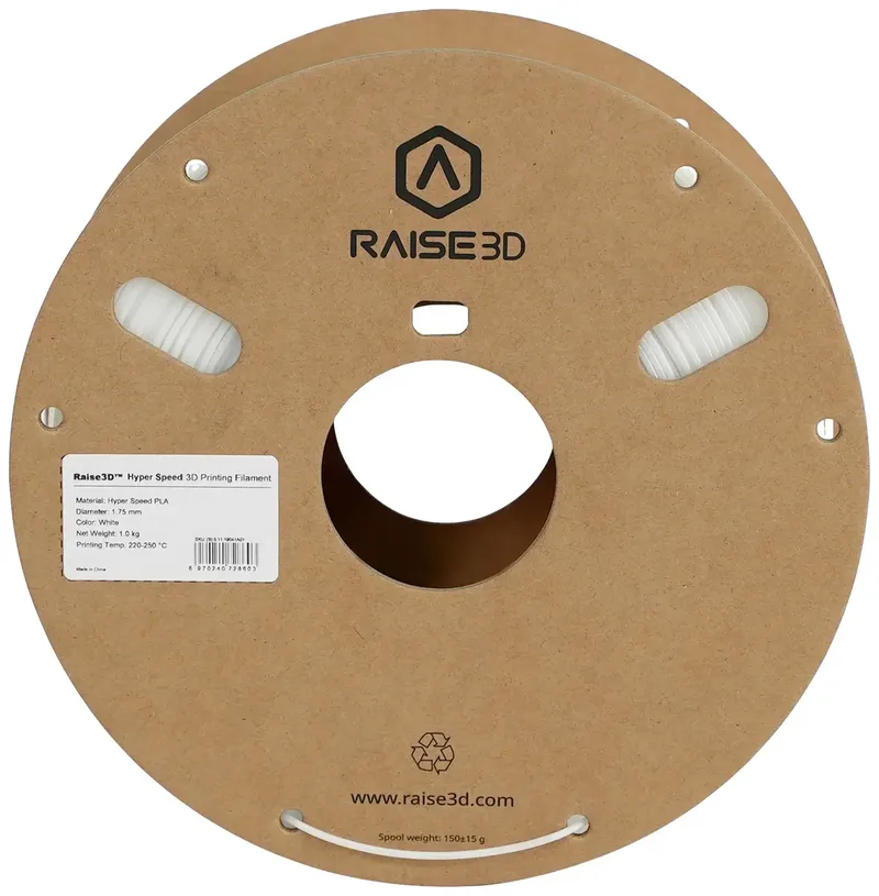 SPRA-1012 Hyper Speed White PLA Filament PLA kunststof Wit 1 stuk(s) van Raise3D in Kleurloos – productfoto 2 van 2