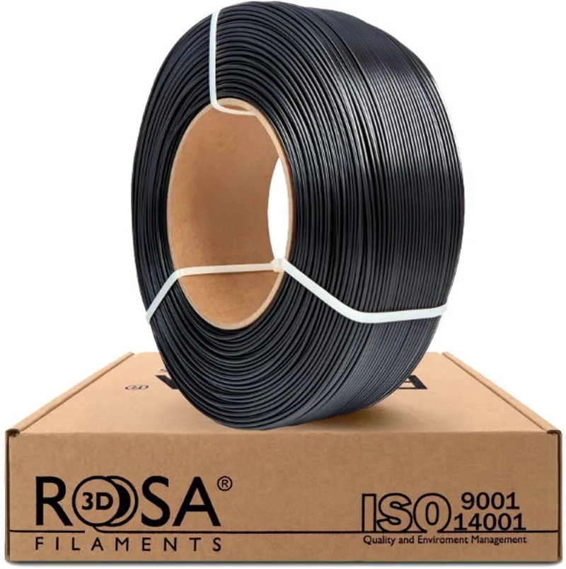 ABS+ Zwart 1,75 mm 1 kg Refill Filament van Rosa3D – productfoto