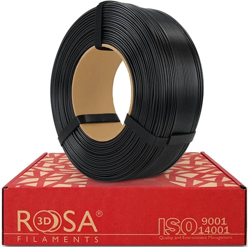 ASA Zwart 1,75 mm 1 kg Refill Filament van Rosa3D – productfoto