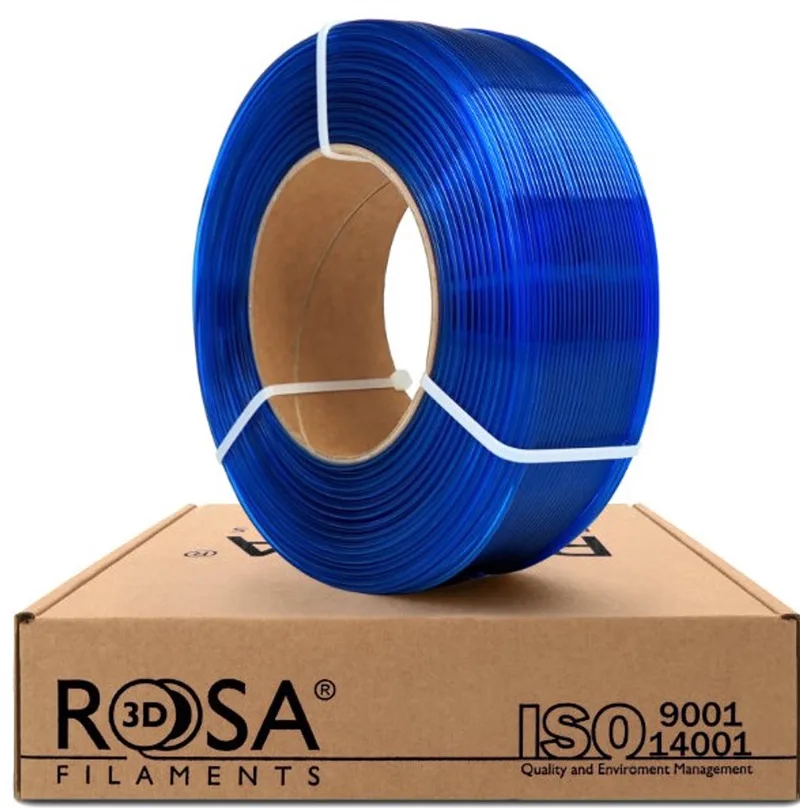 PET-G Blauw sky Transparant 1,75 mm 1 kg Refill Filament van Rosa3D – productfoto