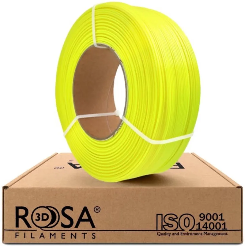 PET-G Neon Geel 1,75 mm 1 kg Refill Filament van Rosa3D – productfoto