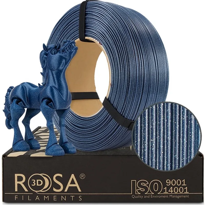 PLA Galaxy Navy Blauw 1,75 mm 1 kg Refill Filament van Rosa3D – productfoto