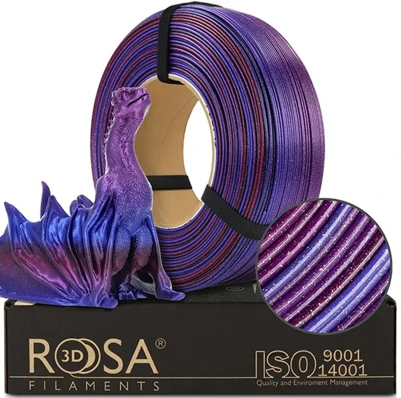 PLA Galaxy Rainbow Andromeda 1 kg Refill Filament van Rosa3D – productfoto