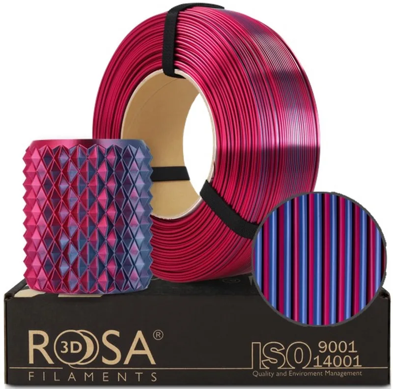 PLA Silk Midnight City 1,75 mm 1 kg Refill Filament van Rosa3D – productfoto