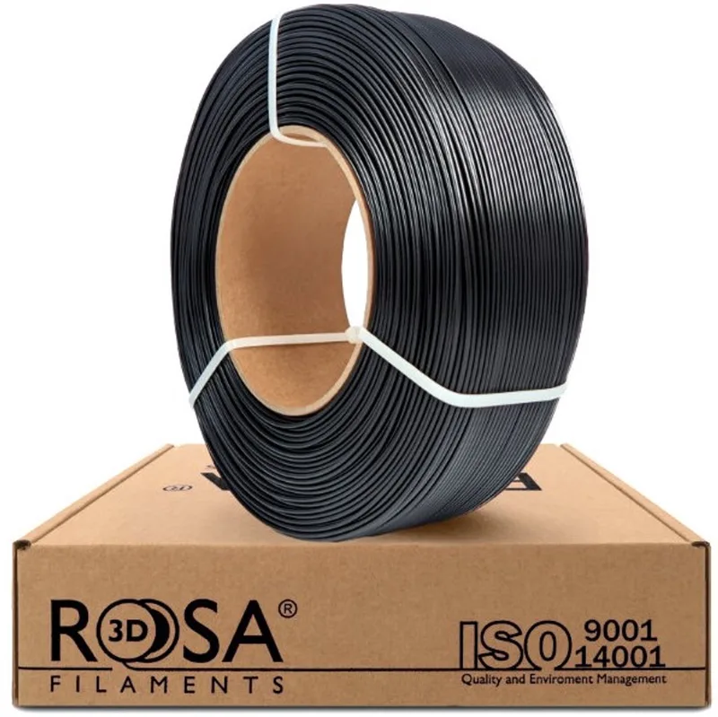 PLA Zwart 1,75 mm 1 kg Refill Filament van Rosa3D – productfoto