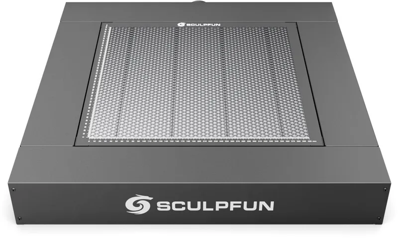 H5 Lasersnij Honingraat Paneel Platform - met Rookafzuiger en 6000 RPM Ventilator - 650x650mm - Werktafel voor Graveermachine - Honingraatplaat Afzuigplatform voor S9 S10 S30 Pro Max SF-A9 Alle Lasergraveermachines van Sculpfun – productfoto