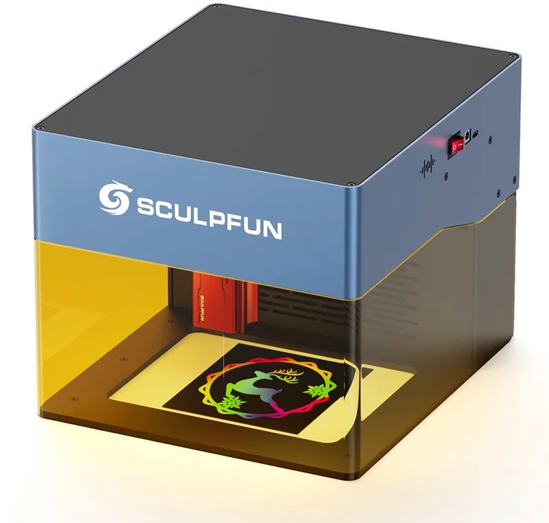 iCube Pro Max 10W lasergraveerder, laservlek van 0,08 mm, graveersnelheid van 10.000 mm/min, 120 x 120 mm van Sculpfun – productfoto