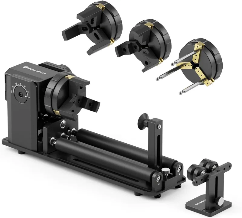 RA Pro Max Laser Rotary Roller - 4-in-1 Laser Rotatieroller voor Lasergraveermachine - Laser Graveer Roller - Y-as Rotatiemodule - met Instelbare Hoek van 180° - Accessoires voor Laser Graveermachine från Sculpfun – produktbild