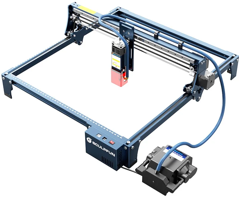 S30 Pro 10W lasersnijder en -graveermachine, automatische luchtondersteuning, 0,06 x 0,08 mm laserfocus, 32-bit moederbord, 410 x 400 mm van Sculpfun – productfoto
