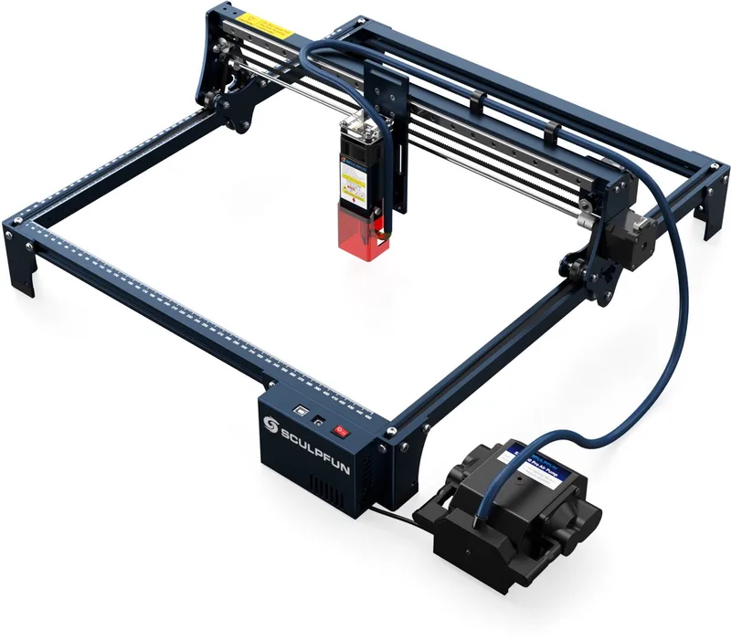 S30 Pro Laser Graveermachine - 0.06*0.08mm Laser Focus - Met Air Assist - M8-moederbord - Verwisselbaar Lensontwerp - Blauw van Sculpfun – productfoto