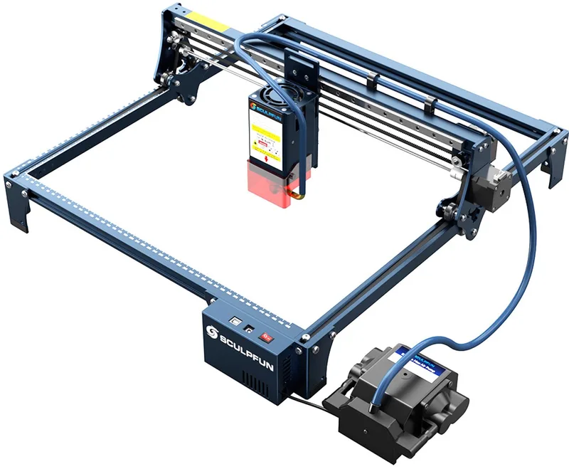 S30 Pro Max 20W lasersnijder en -graveermachine, automatische luchtondersteuning, laserfocus van 0,08 x 0,1 mm, 32-bit moederbord, 410 x 400 mm från Sculpfun – produktbild