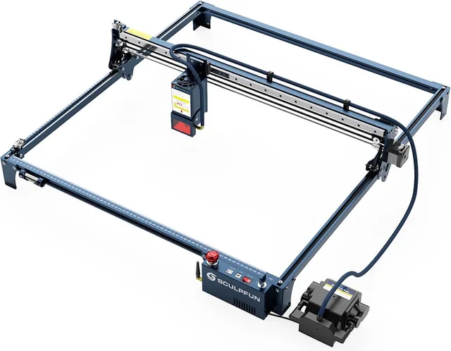 S30 Ultra 33W lasergraveersnijmachine, automatische luchtondersteuning, 0,08x0,10mm laserfocus, 600*600mm - EU-stekker