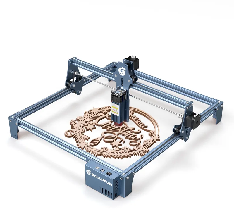 S9 Laser Graveermachine -5.5 W Laservermogen - 410*415mm Werkgebied - 0.06mm Laser Focus - Snel te monteren ontwerp - Blauw van Sculpfun – productfoto