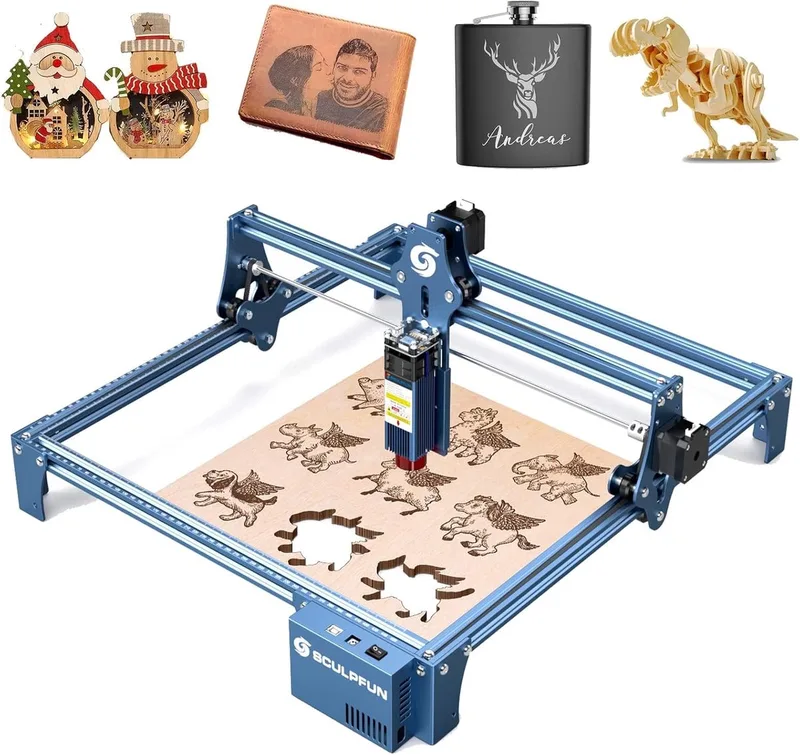 S9 Laser Graveermachine - Laser cutter - 410x420mm - Lasergraveerder - Hout Acryl Laser Snijmachine - Laser Engraver van Sculpfun – productfoto