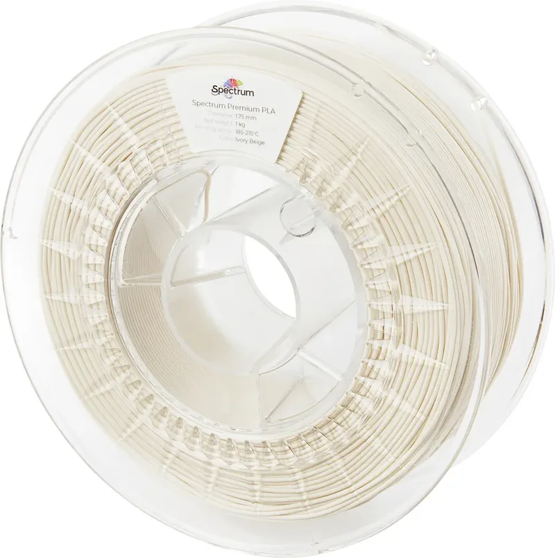 Spectrum Filaments 80006 PLA Premium Filament PLA geruchsarm 1.75 mm 1000 g ivory beige, Beige 1 St. von Spectrum Filaments – Produktfoto
