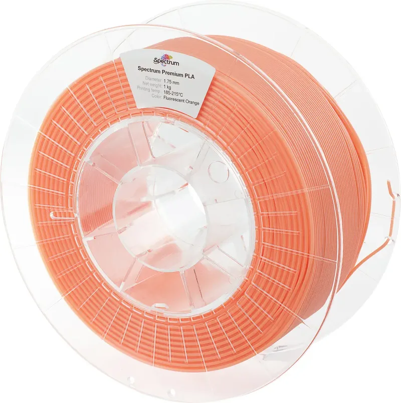Spectrum Filaments 80019 PLA Premium Filament PLA hohe Zugfestigkeit 1.75 mm 1000 g fluo orange, Orange 1 St. von Spectrum Filaments – Produktfoto