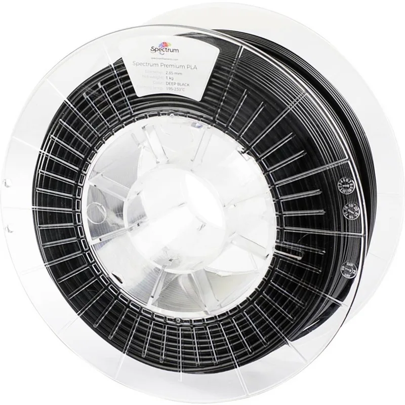 Spectrum Filaments 80022 PLA Premium Filament PLA kunststof Hoge treksterkte 2.85 mm 1000 g Deep black, Zwart 1 stuk(s) van Spectrum Filaments in Kleurloos – productfoto 1 van 2
