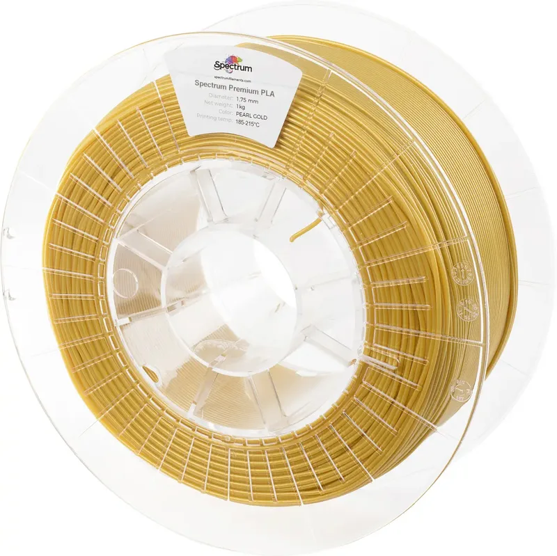 Spectrum Filaments 80044 PLA Premium Filament PLA hohe Zugfestigkeit 1.75 mm 1000 g pearl gold, Gold 1 St. von Spectrum Filaments – Produktfoto