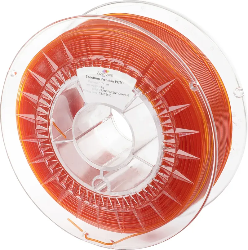 Spectrum Filaments 80051 PET-G Premium Filament PETG chemisch beständig, schlagfest 1.75 mm 1000 kg/m Transparent-Orange, Orange InnoPET 1 St. von Spectrum Filaments – Produktfoto