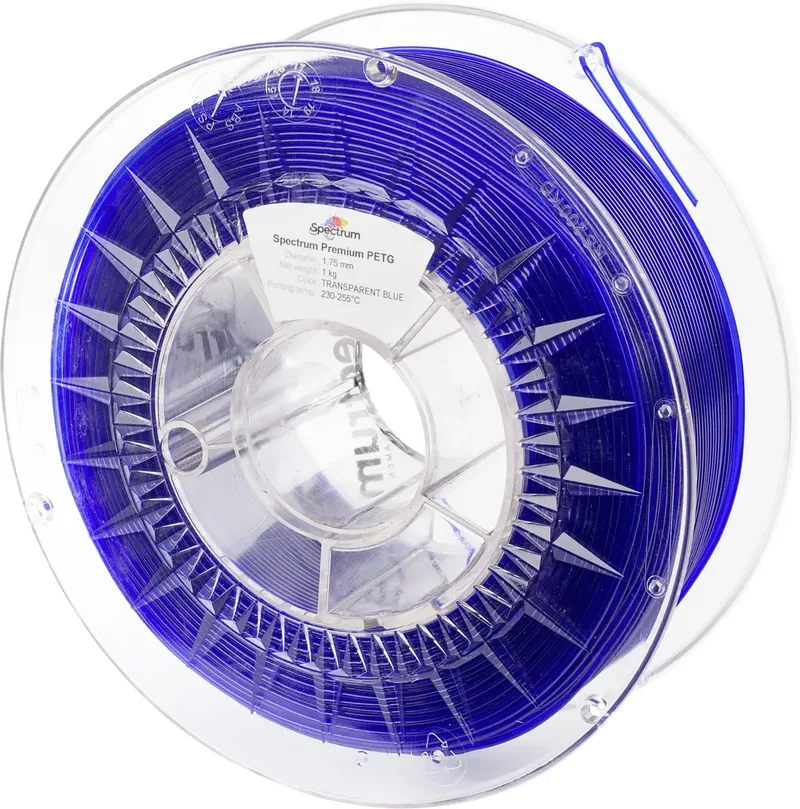 Spectrum Filaments 80052 PET-G Premium Filament PETG chemisch beständig, schlagfest 1.75 mm 1000 g Transparent Blue, Blau 1 St. von Spectrum Filaments – Produktfoto