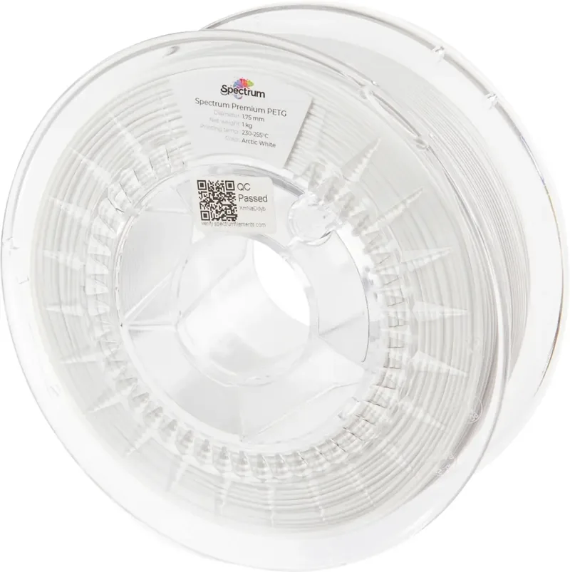 Spectrum Filaments 80057 PET-G Premium Filament PETG chemisch beständig, schlagfest 1.75 mm 1000 g arctic white, Weiß, Arktis-Weiß 1 St. von Spectrum Filaments – Produktfoto